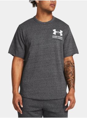 Tmavosivé športové tričko Under Armour UA Rival Terry SS Colorblock