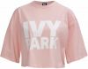 Svetloružový oversize crop top s potlačou Ivy Park galéria