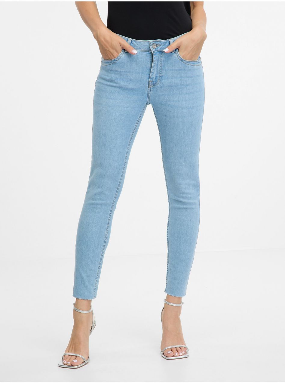 Svetlomodré dámske skinny fit džínsy ORSAY