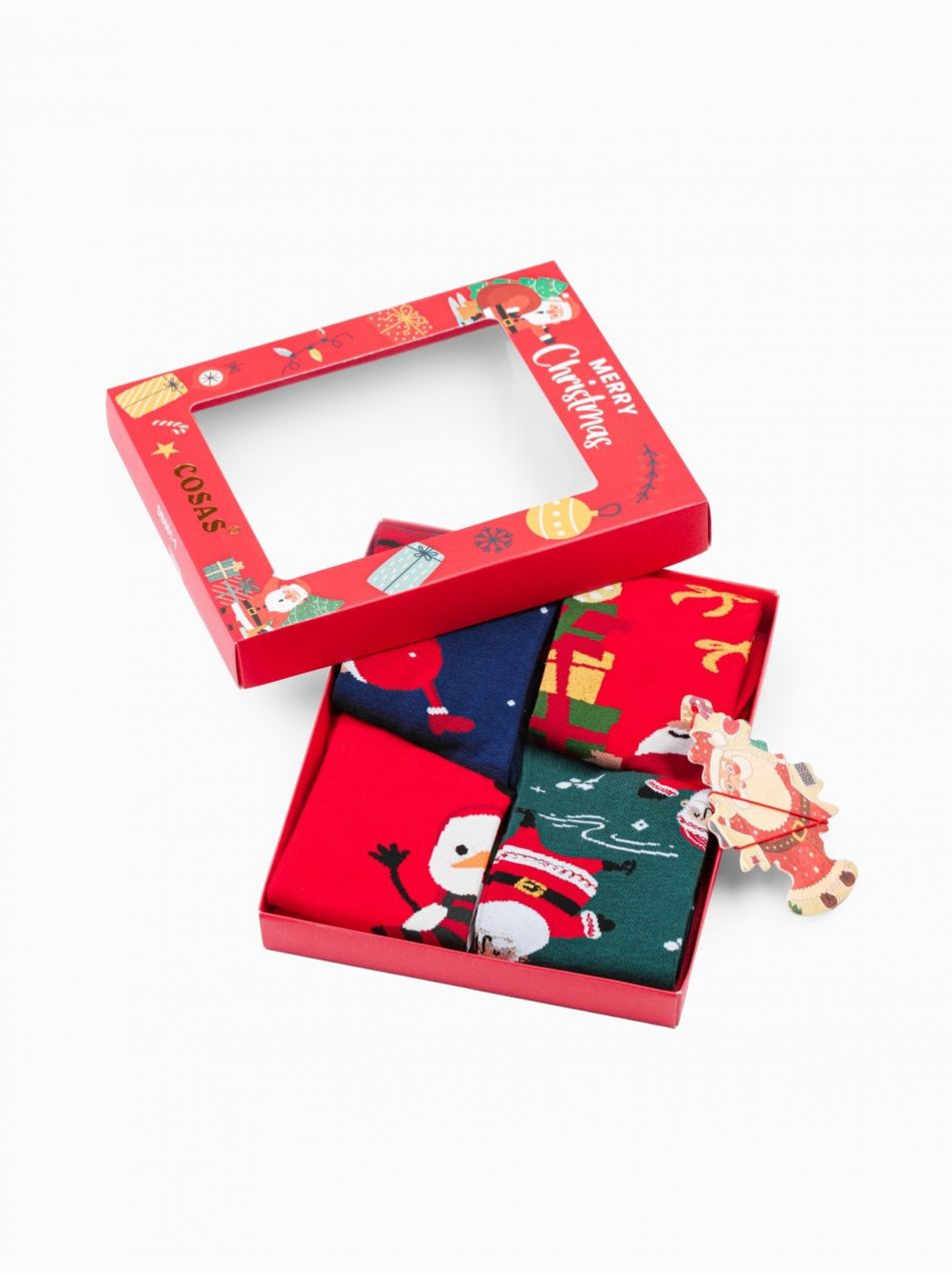 Pánske ponožky X-mas box mix 4-pack EDOTI