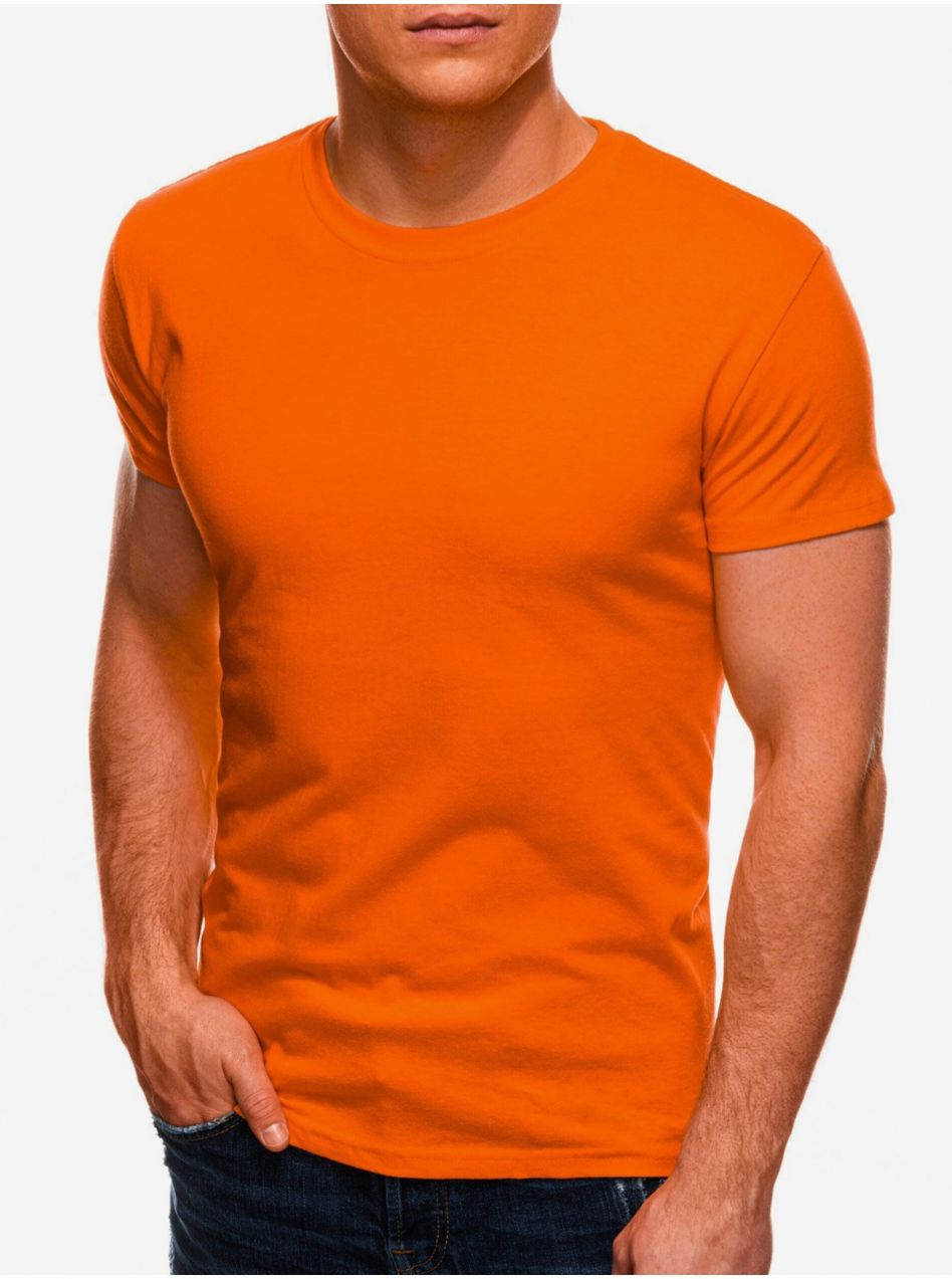 Oranžové pánske basic tričko Edoti