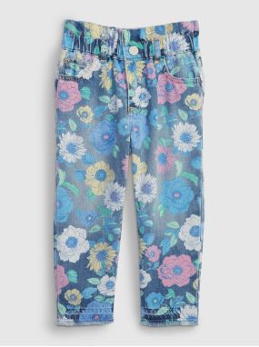 Modré dievčenské kvetované mom rifle GAP floral