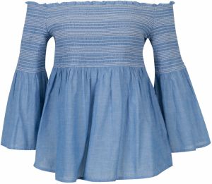 Modrá dámska blúzka s riasením Dorothy Perkins