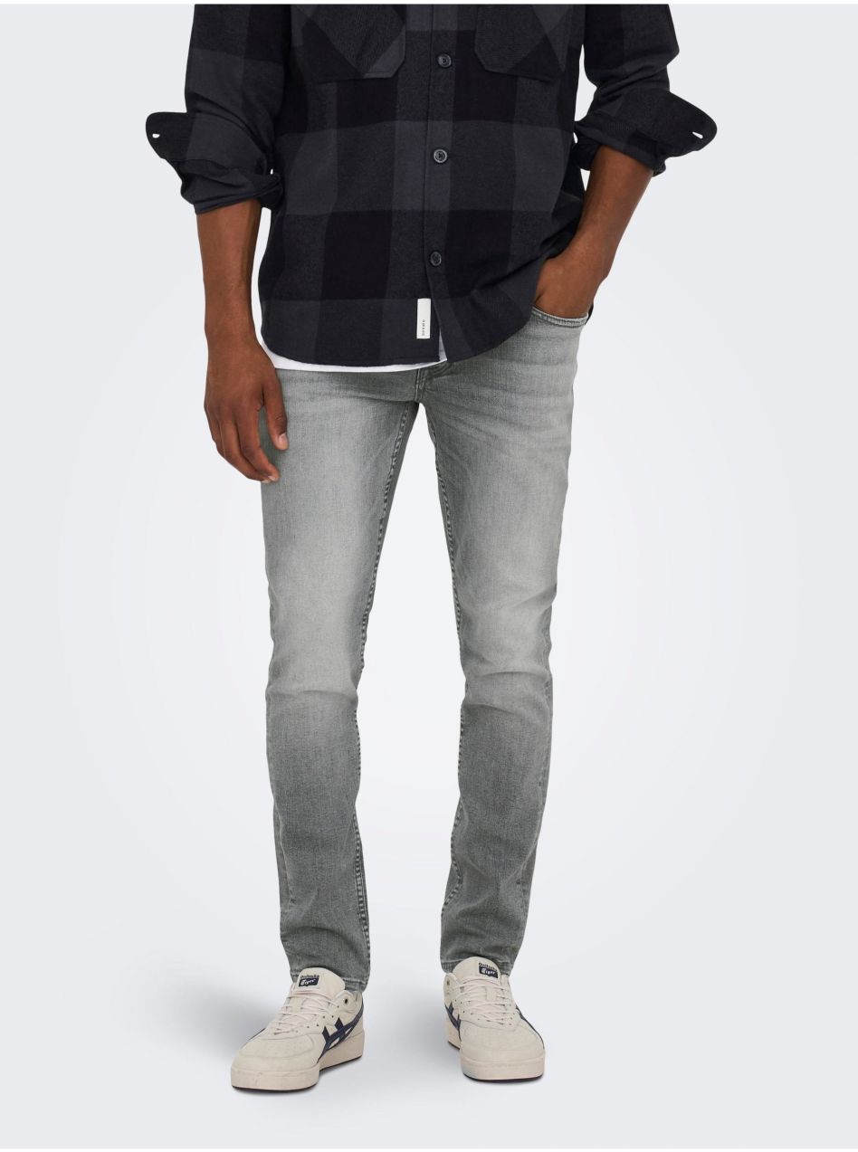 Svetlošedé slim fit rifle ONLY & SONS Loom