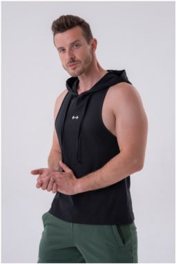 Fitness tielko s kapucňou 323 Black Nebbia