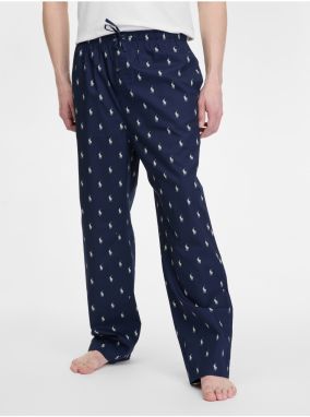 Tmavomodré pánske vzorované pyžamové nohavice Ralph Lauren