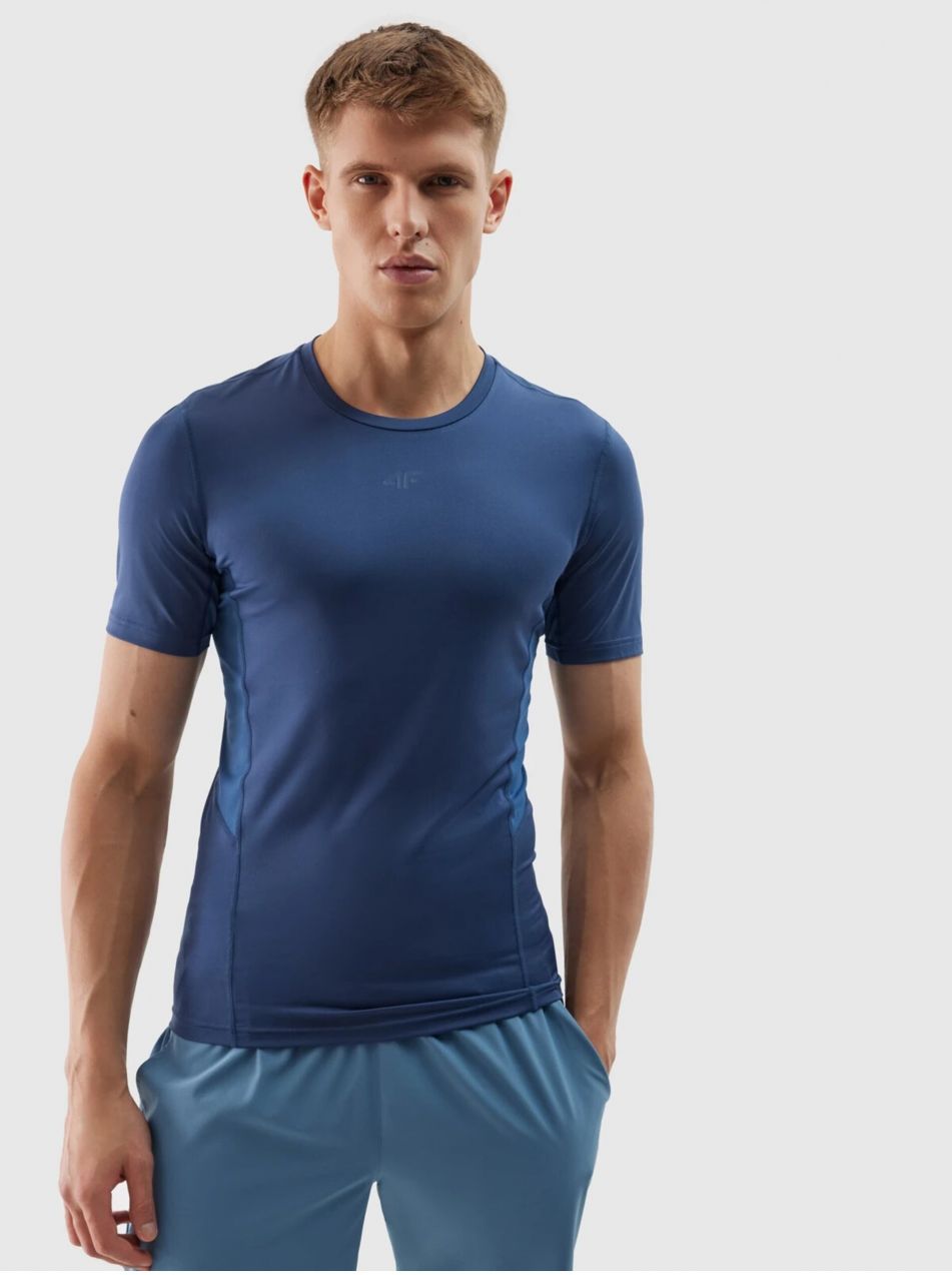 Pánske športové tričko slim z recyklovaných materiálov 4F