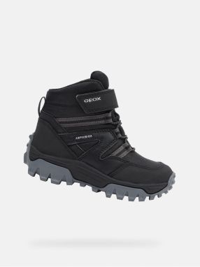 Čierna chlapčenská kontíková obuv Geox Himalaya B Abx