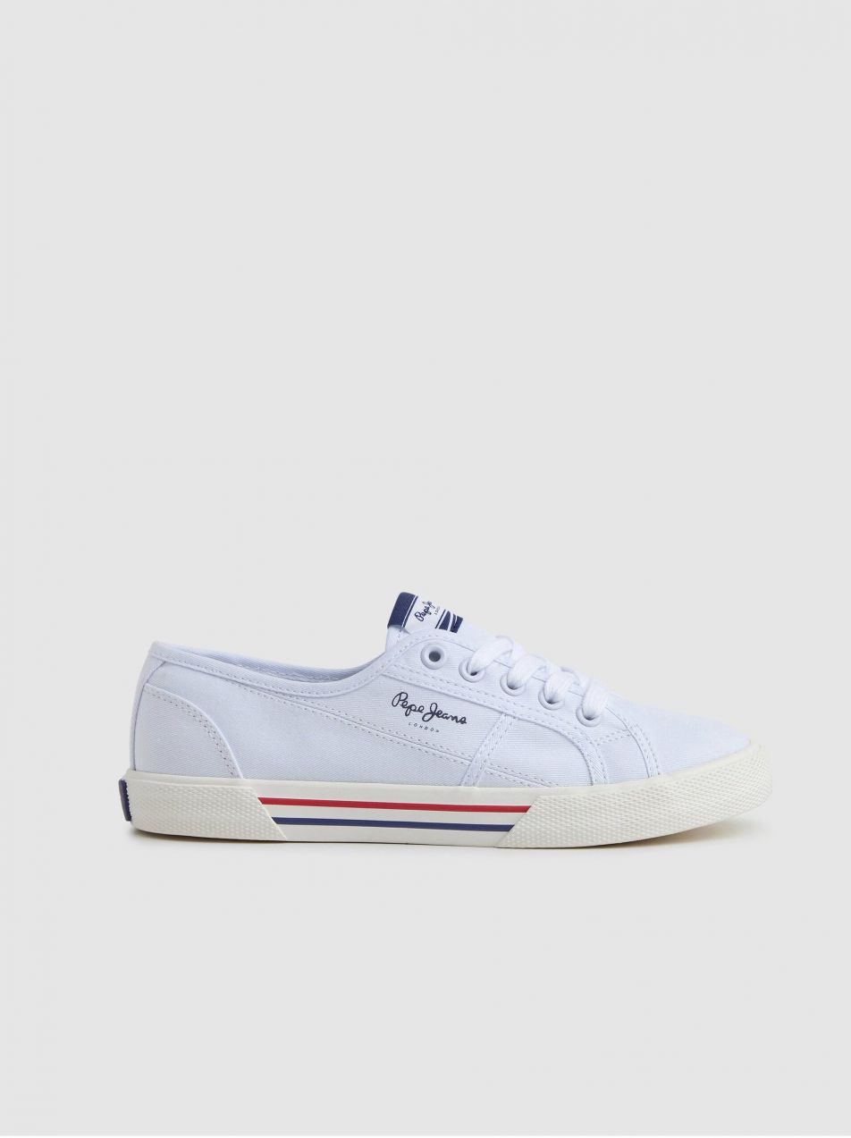 Biele dámske tenisky Pepe Jeans