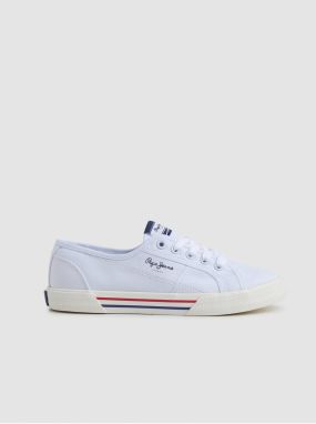 Biele dámske tenisky Pepe Jeans