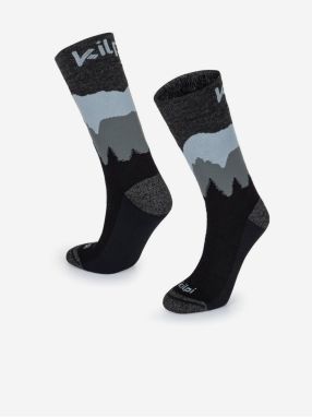 Čierne unisex ponožky z merino vlny Kilpi NORS-U