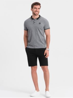 Čierne pánske kraťasy Ombre Clothing