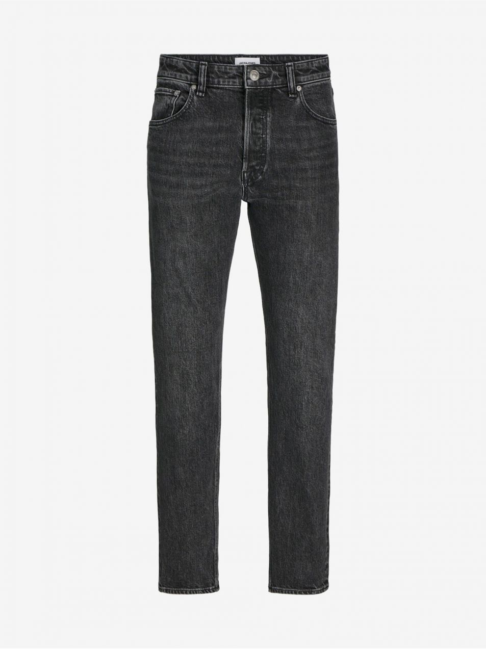 Čierne pánske straight fit džínsy Jack & Jones Chris