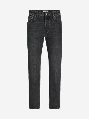 Čierne pánske straight fit džínsy Jack & Jones Chris