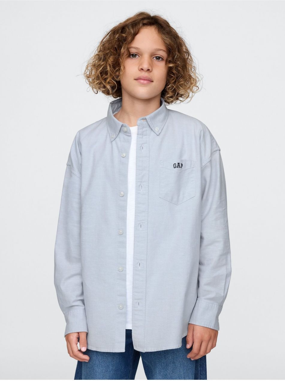 Detská oversize košeľa Oxford GAP