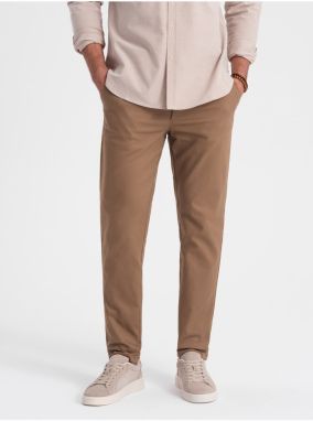 Svetlo hnedé pánske chino nohavice Ombre Clothing