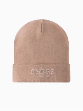 Pánska pletená čiapka s vyšitým nápisom Ombre Clothing
