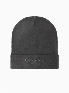Pánska pletená čiapka s vyšitým nápisom Ombre Clothing