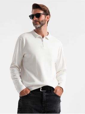 Pánske polo tričko s dlhým rukávom Ombre Clothing