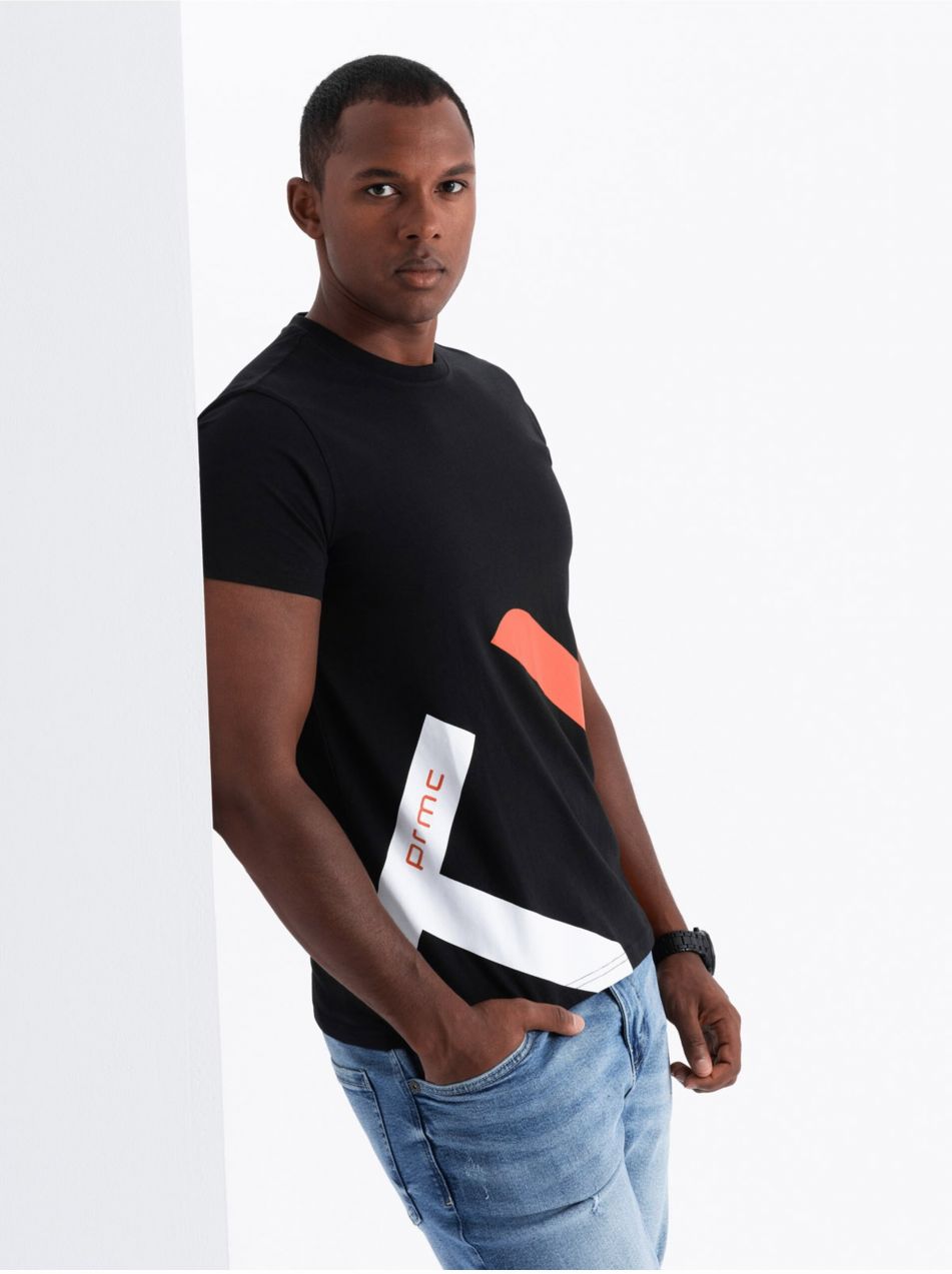 Pánske bavlnené tričko s jemnou výšivkou Ombre Clothing