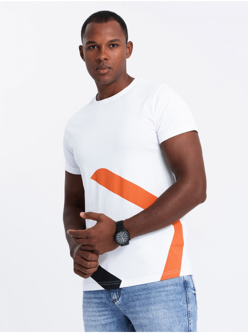 Pánske bavlnené tričko s jemnou výšivkou Ombre Clothing