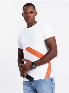 Pánske bavlnené tričko s jemnou výšivkou Ombre Clothing