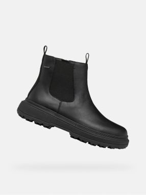 Čierna dámska členková obuv Geox Lamidie + Grip ABX