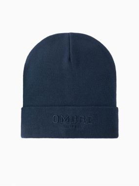 Pánska pletená čiapka s vyšitým nápisom Ombre Clothing