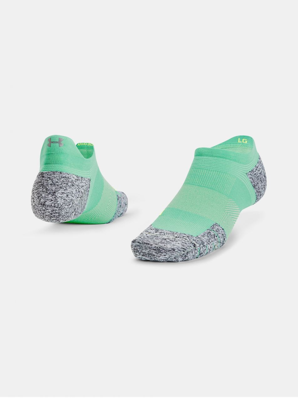 Svetlozelené športové ponožky Under Armour UA AD Run Cushion 1pk NS Tab