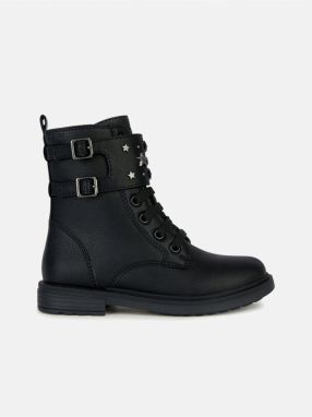 Čierna dievčenská členková obuv Geox Eclair