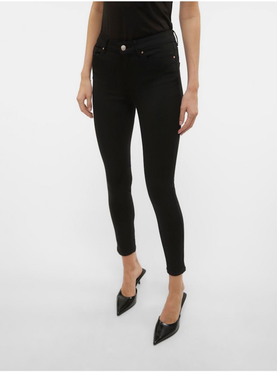 Čierne dámske skinny rifle Vero Moda Flash