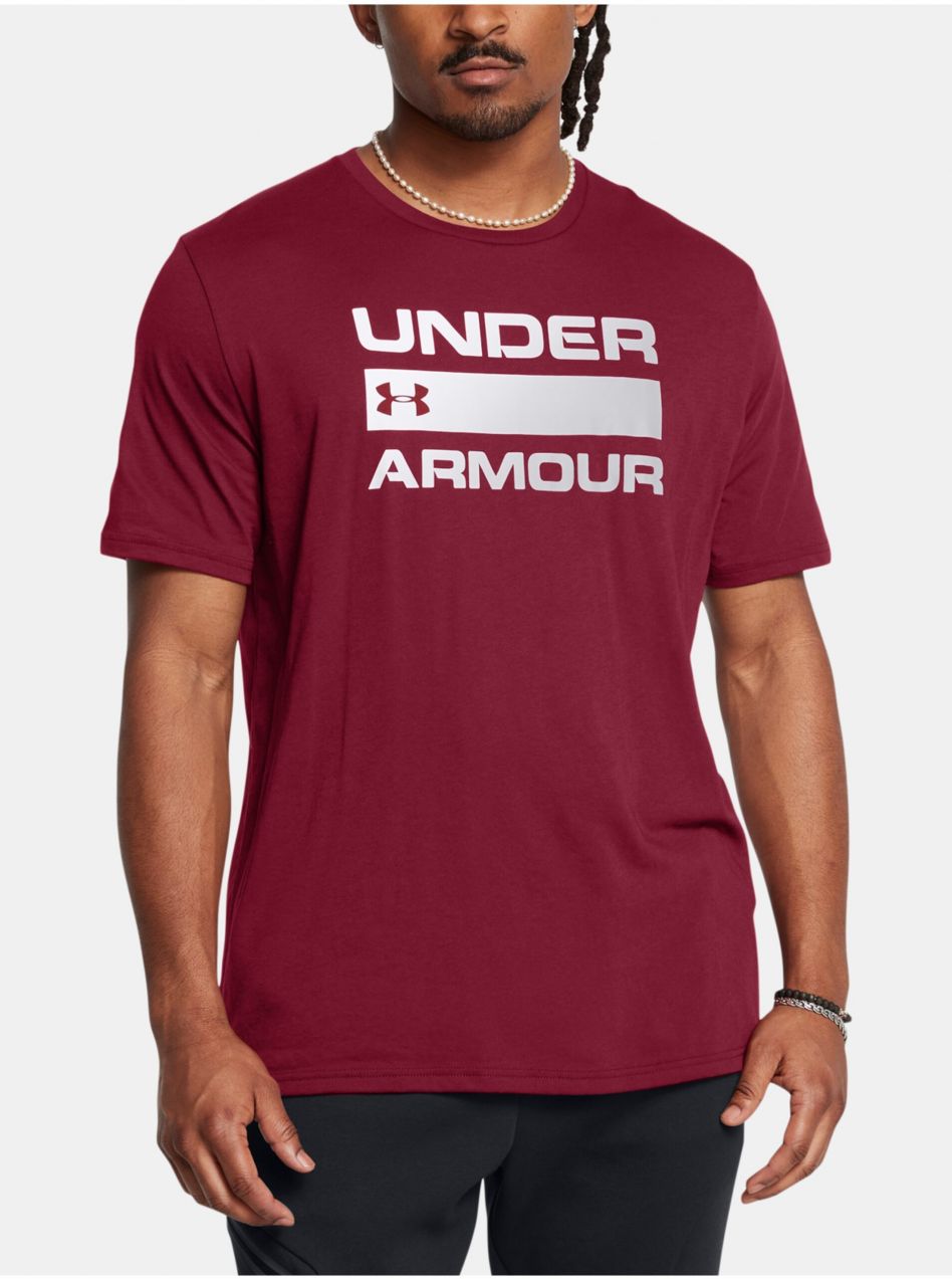 Pánske tričko Under Armour UA TEAM ISSUE WORDMARK SS-RED