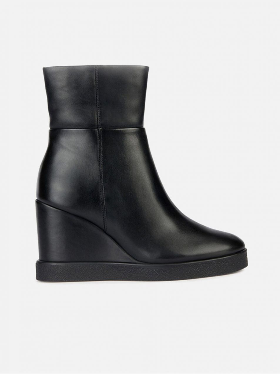Čierna dámska členková obuv Geox Elidea Wedge
