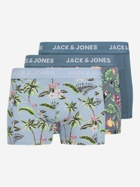Súprava troch pánskych modrých boxeriek Jack & Jones