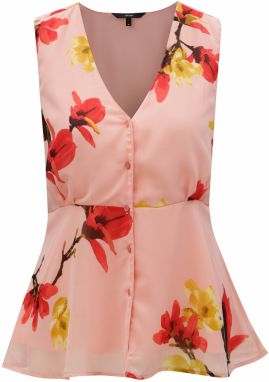 Marhuľová kvetovaná blúzka VERO MODA Katy