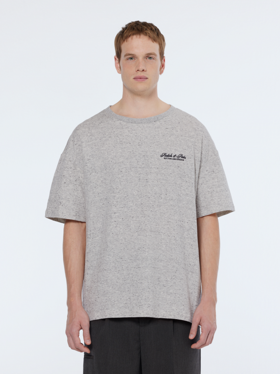 Tričká s krátkym rukávom pre mužov Scotch & Soda - sivá