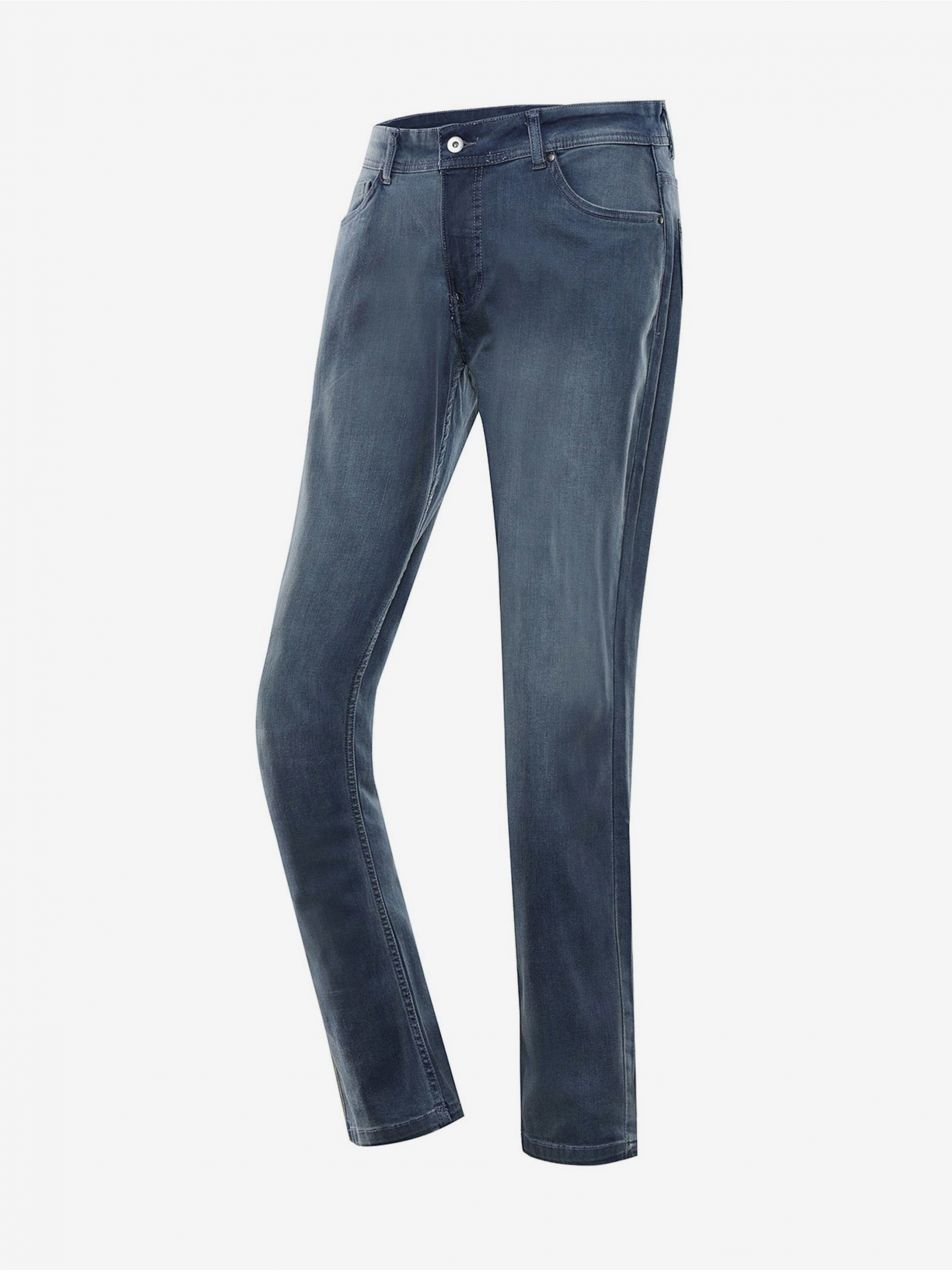 Modré pánske slim fit džínsy NAX GERW