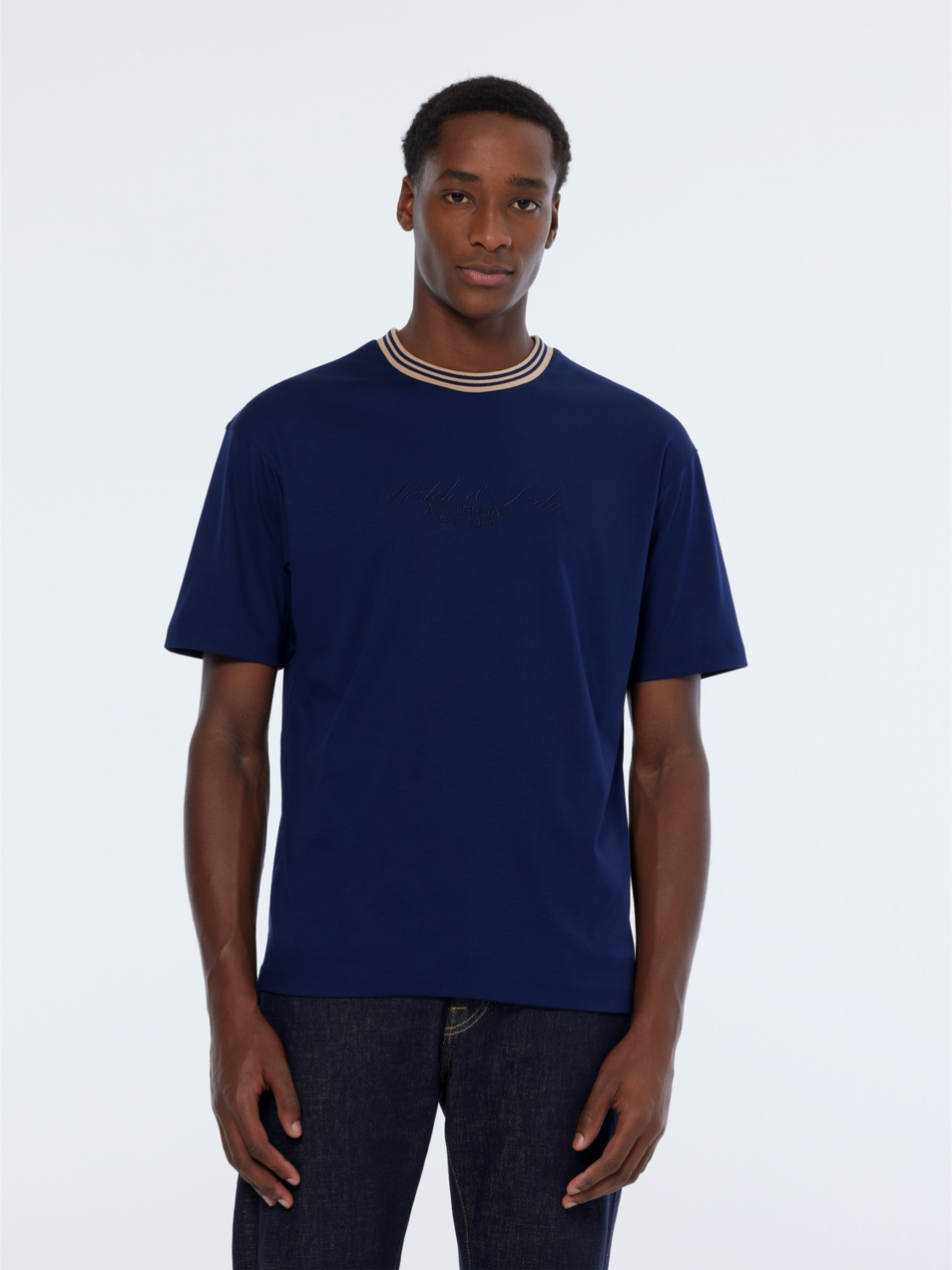 Tmavomodré pánske tričko Scotch & Soda