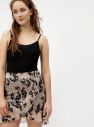 Staroružová vzorovaná sukňa s volánom MISSGUIDED galéria