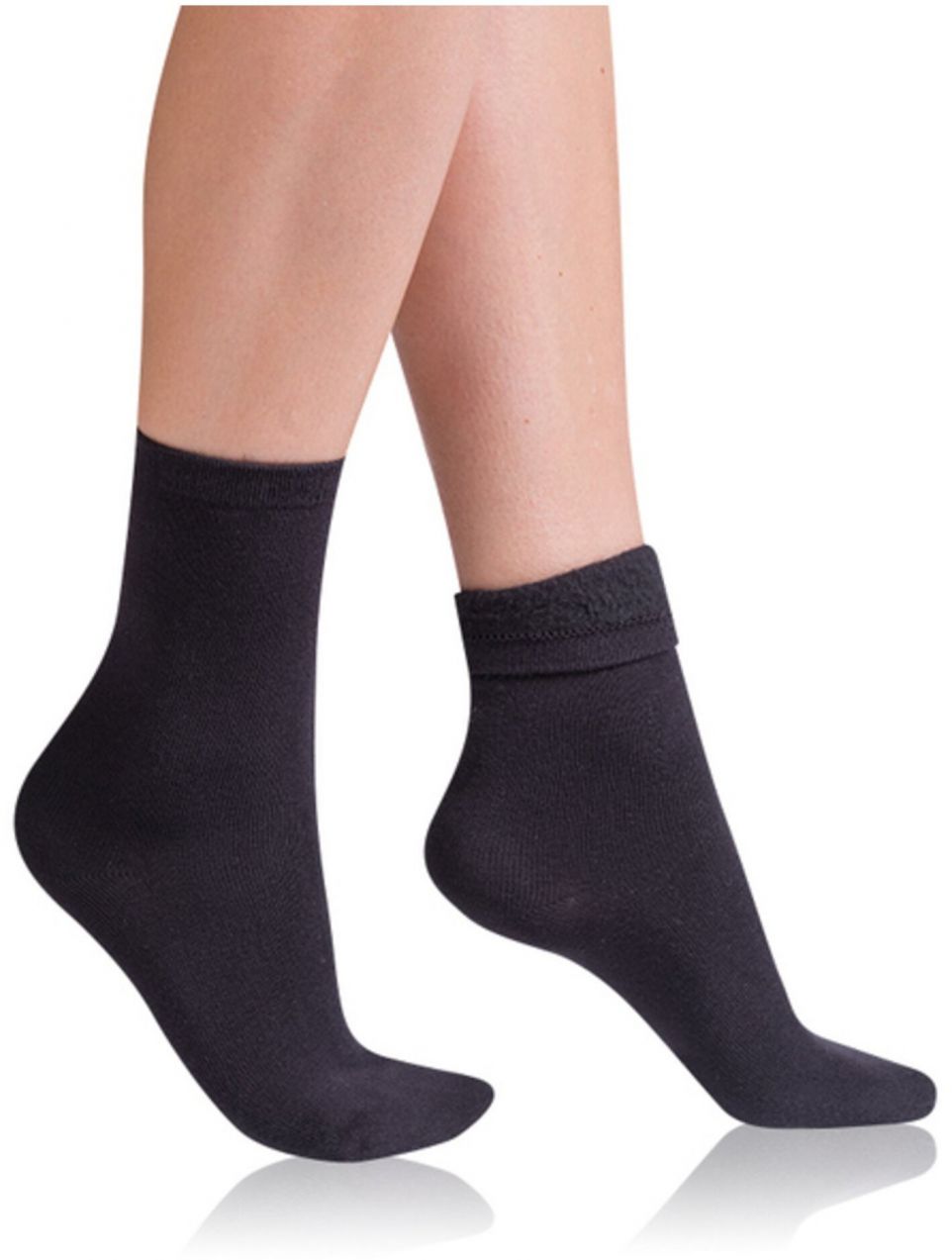 WINTER SOCKS - Dámske zimné ponožky - čierna