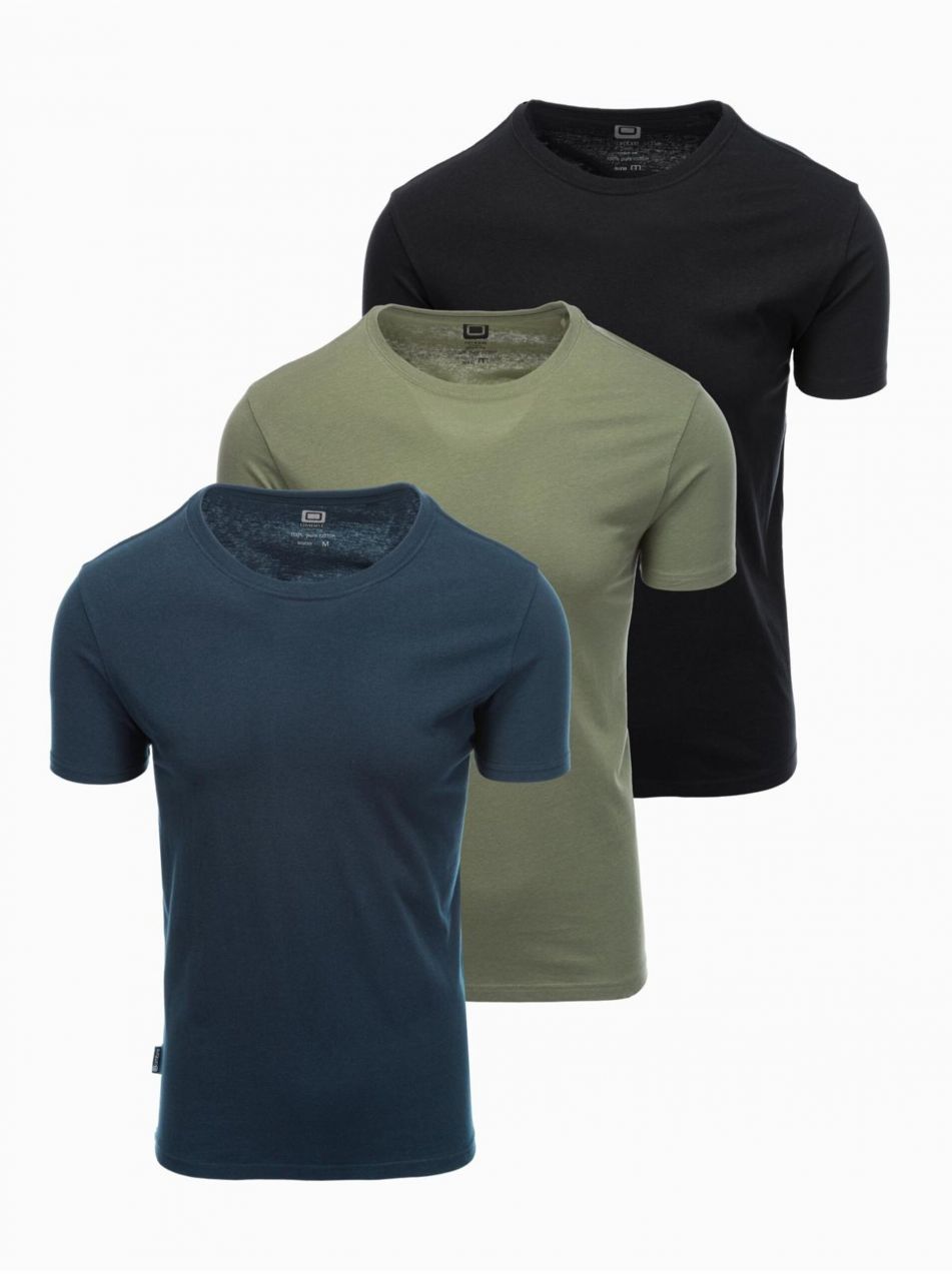 Pánske tričko bez potlače - mix 3 pcs Z29 Ombre Clothing