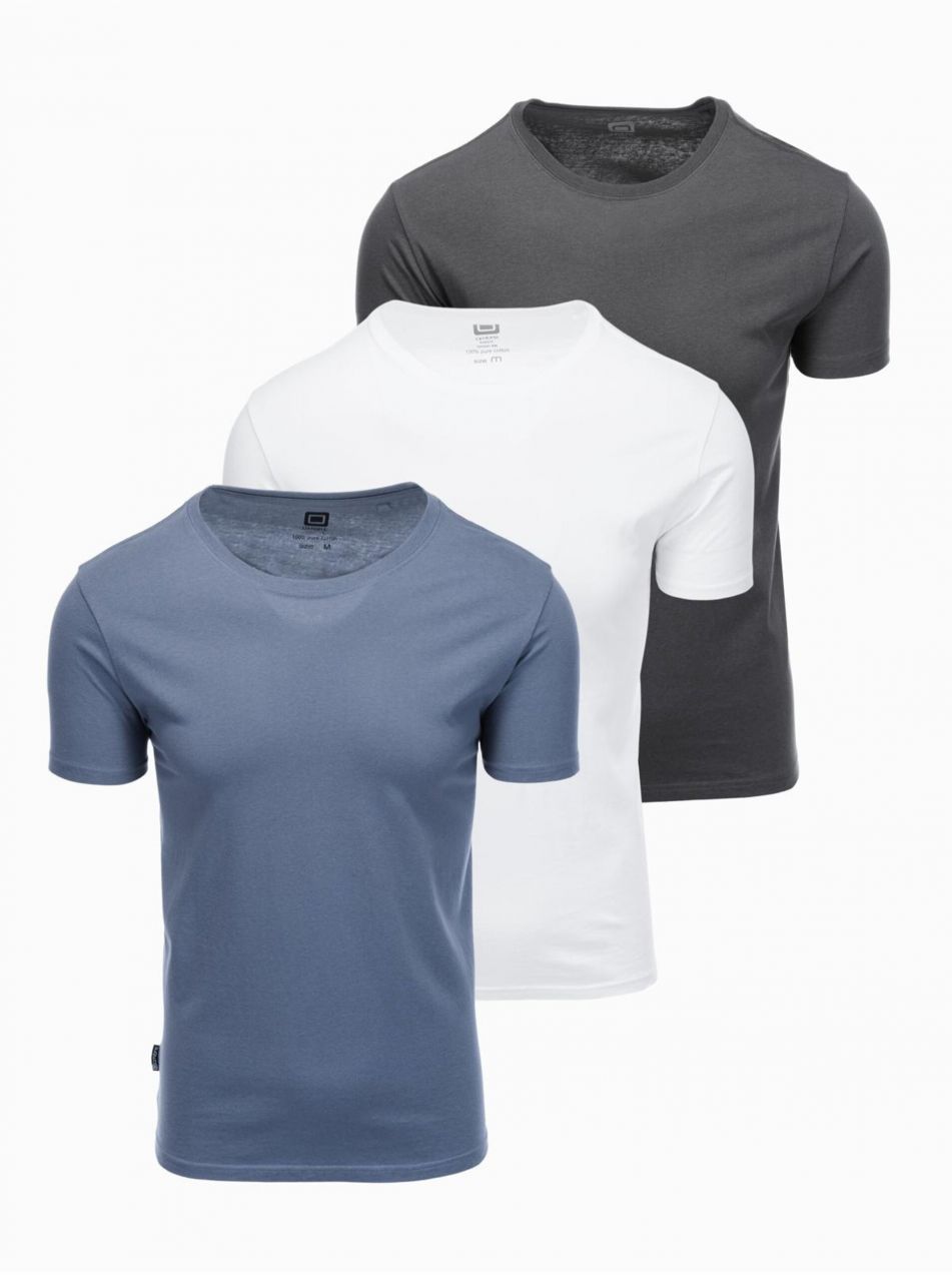 Pánske tričko bez potlače - mix 3 pcs Z29 Ombre Clothing