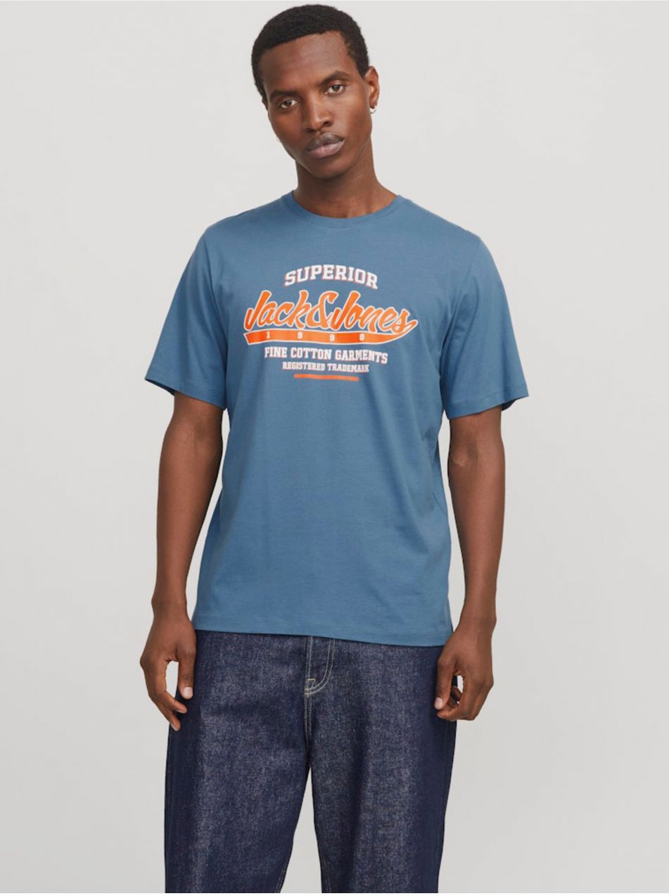 Modré pánske tričko Jack & Jones Logo