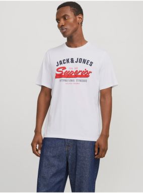 Biele pánske tričko Jack & Jones Logo