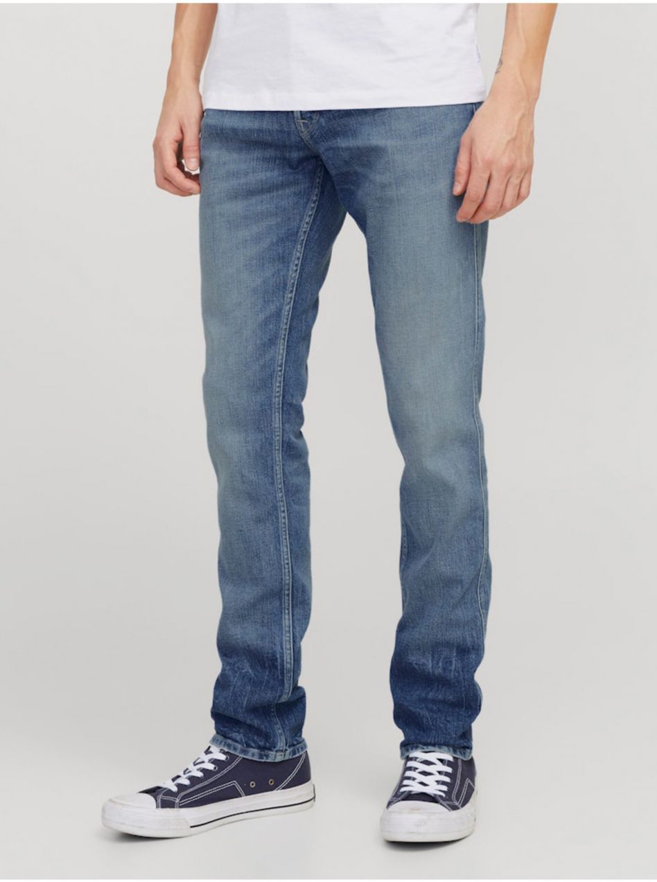 Modré pánske slim džínsy Jack & Jones Glenn