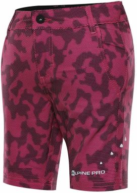 Detské rýchloschnúce softshellové kraťasy ALPINE PRE TRENTO 2 magenta varianta pa