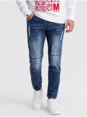 Modré pánske rifle Ombre Clothing