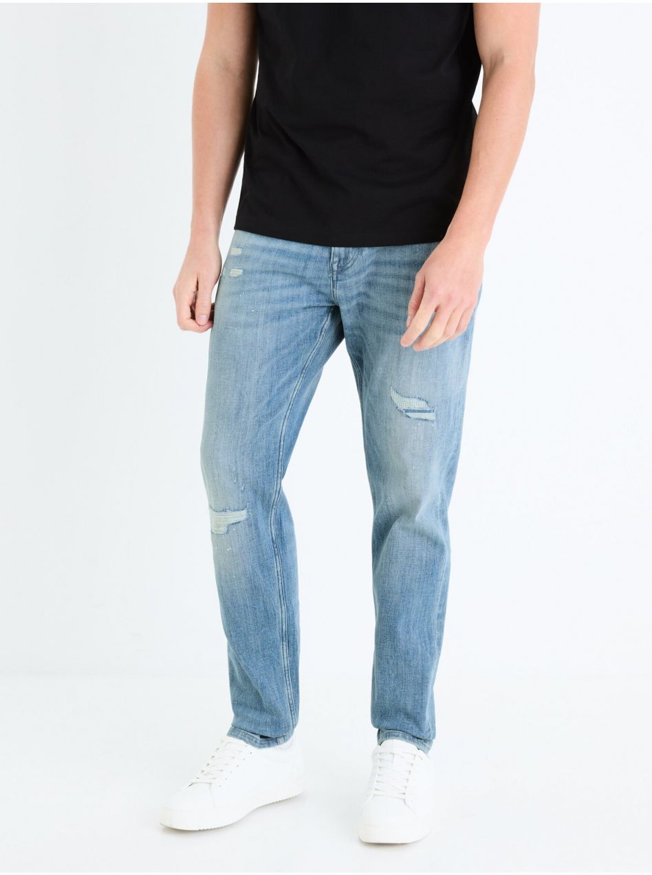 Modré pánske slim fit džínsy Celio Gostroy