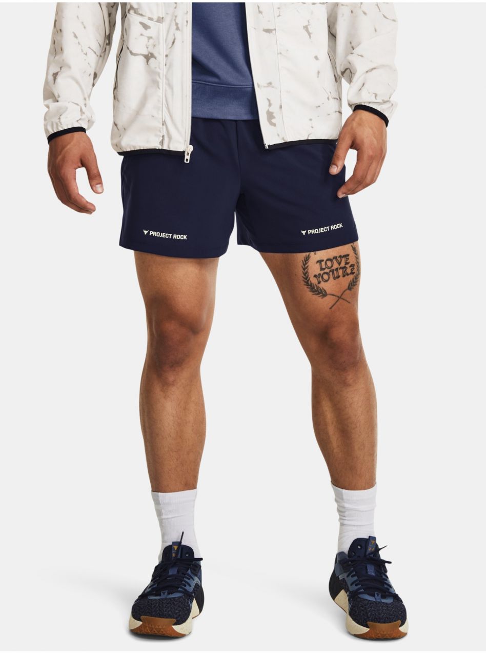 Tmavomodré pánske športové kraťasy Under Armour Rock