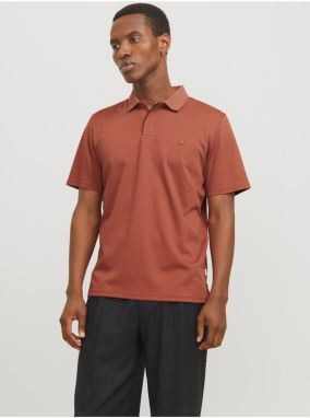 Tehlové pánske polo tričko Jack & Jones Crodney